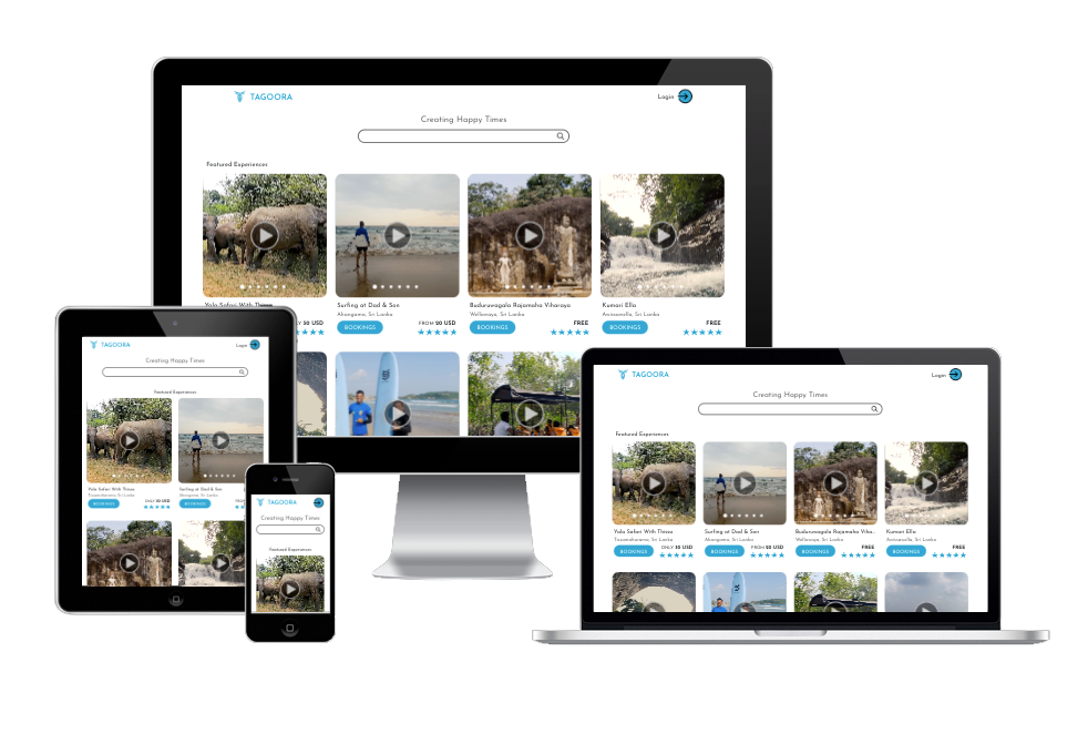 Tagoora bookings app on all devices